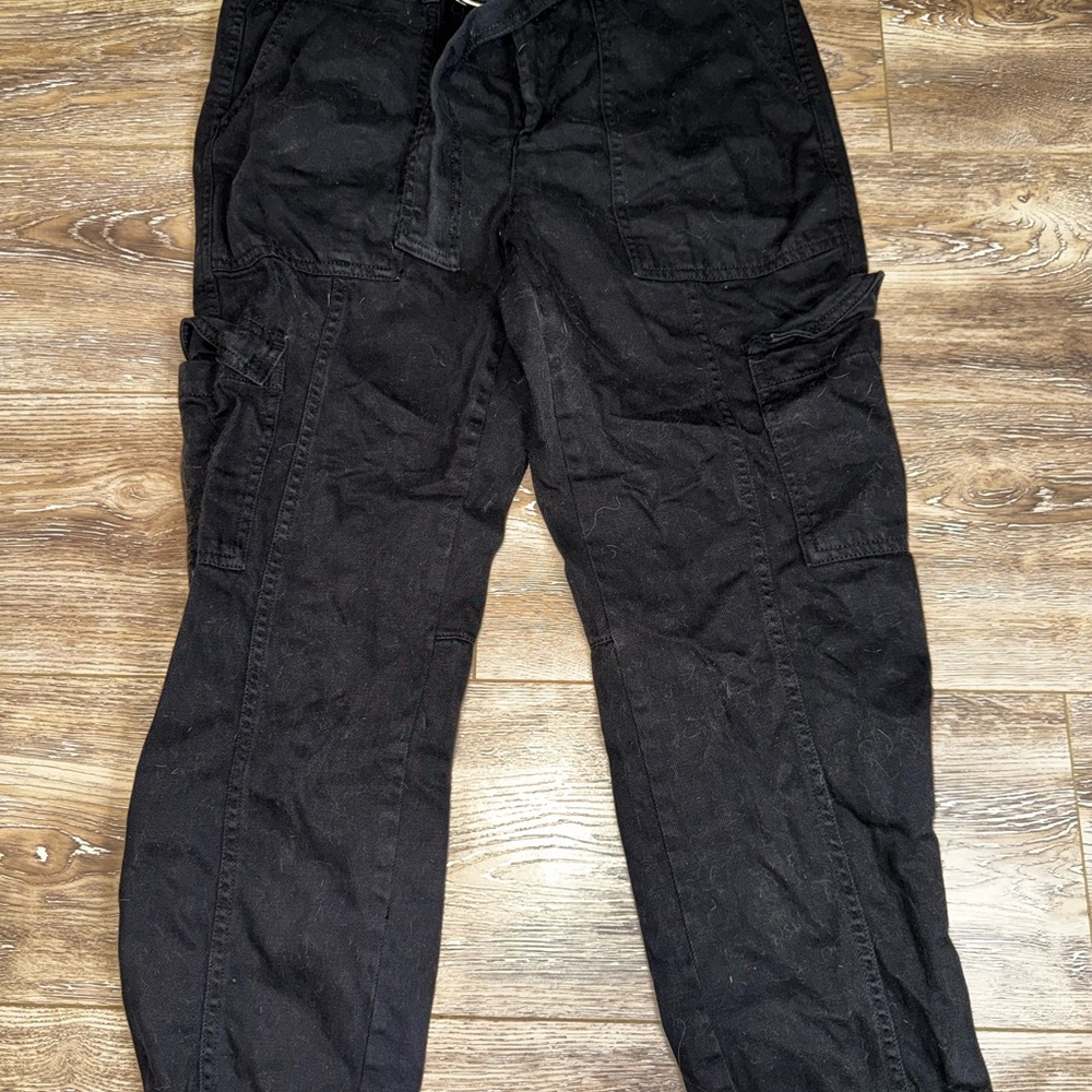 Banana Republic Men's Black Cargo Pants - Utility Pocket Design